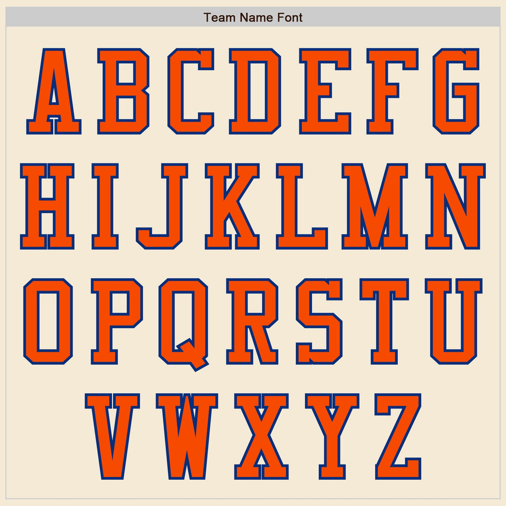 Custom Cream Orange-Royal Authentic Baseball Jersey
