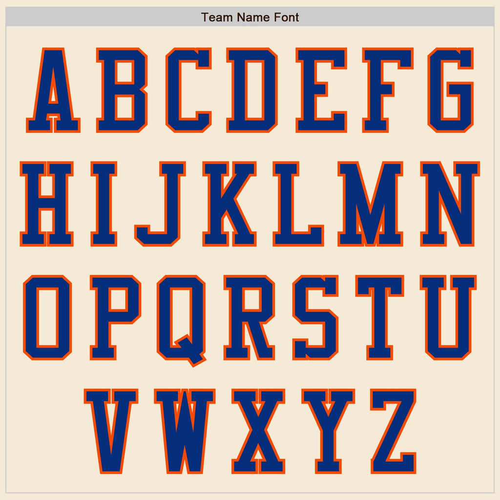 Custom Cream Royal-Orange Authentic Baseball Jersey