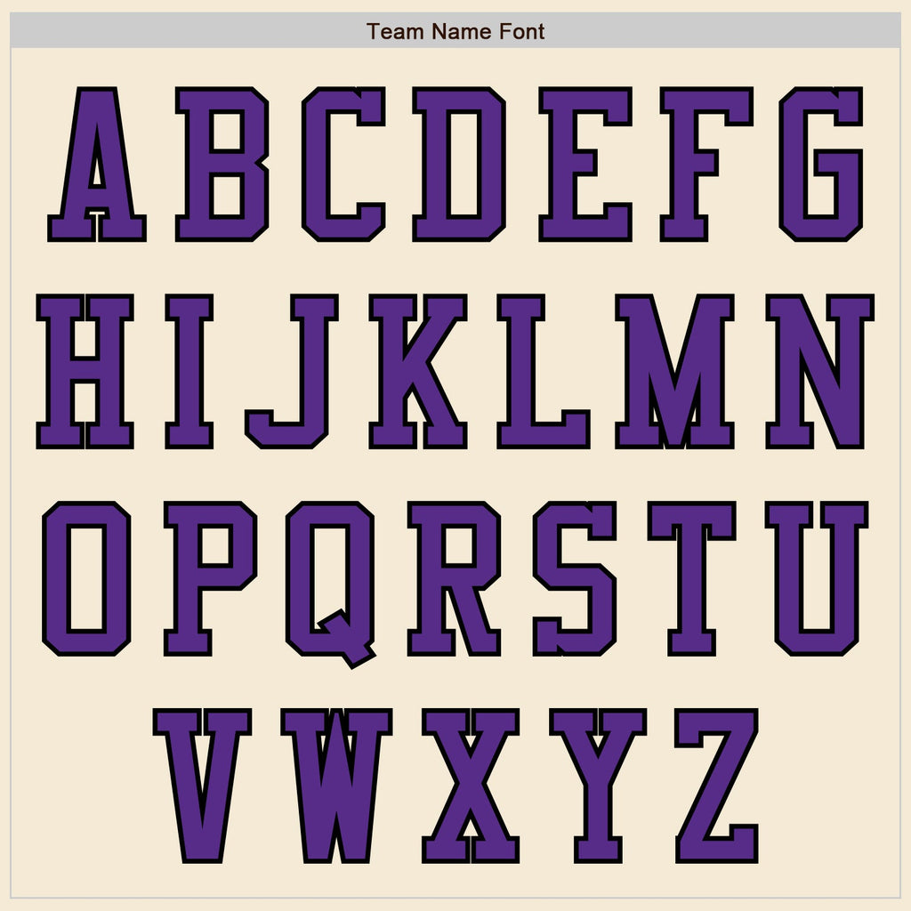 Custom Cream Purple-Black Authentic Baseball Jersey