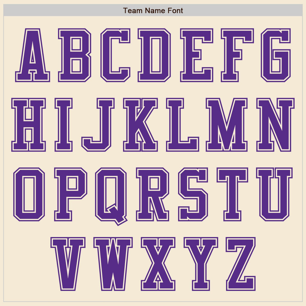 Custom Cream Purple Authentic Baseball Jersey