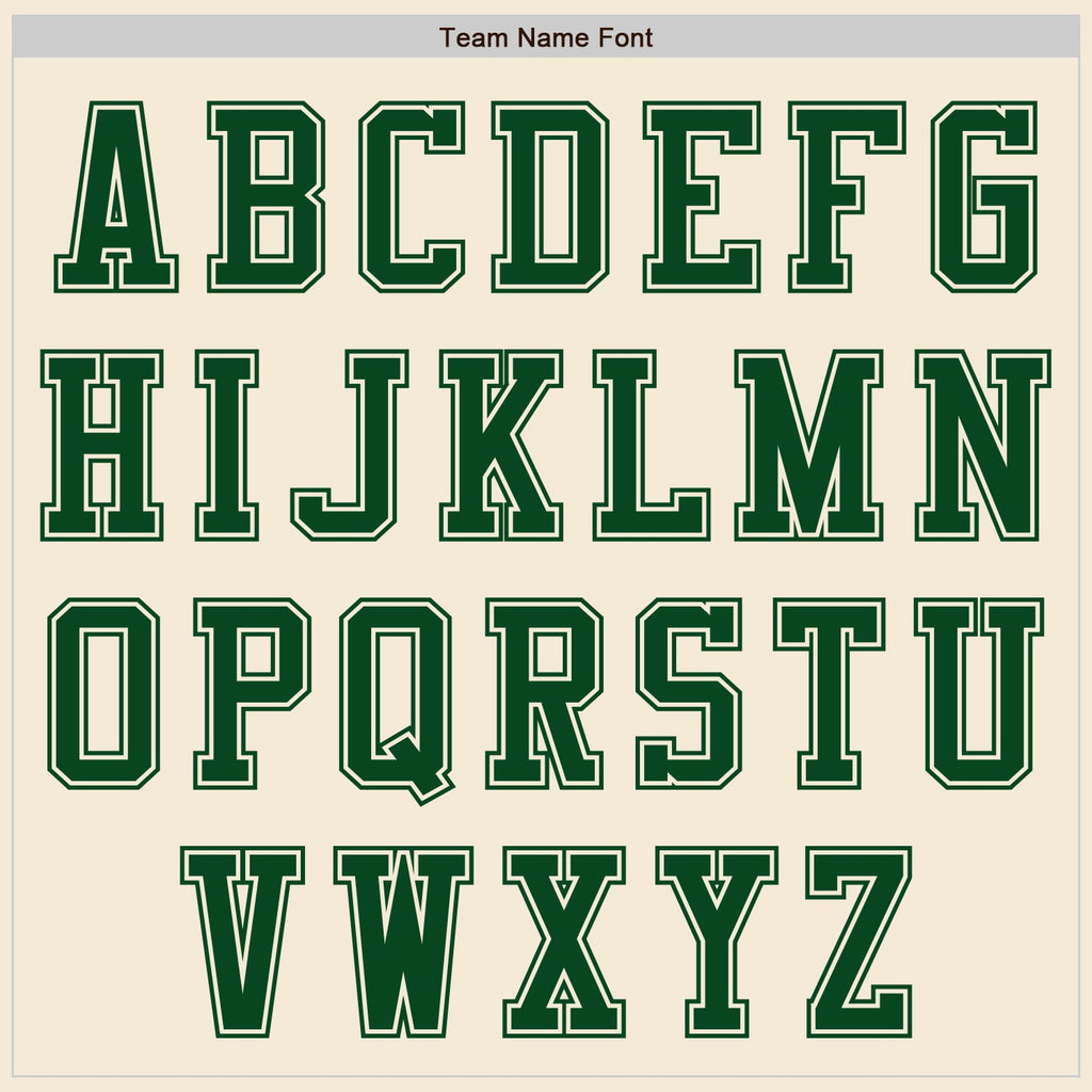 Custom Cream Green Authentic Baseball Jersey
