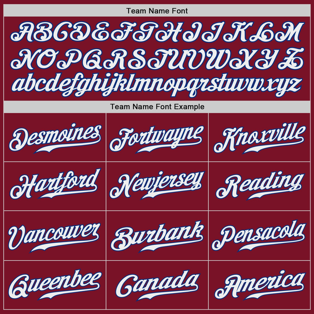 Custom Crimson White-Royal Authentic Baseball Jersey
