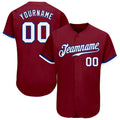 Custom Crimson White-Royal Authentic Baseball Jersey