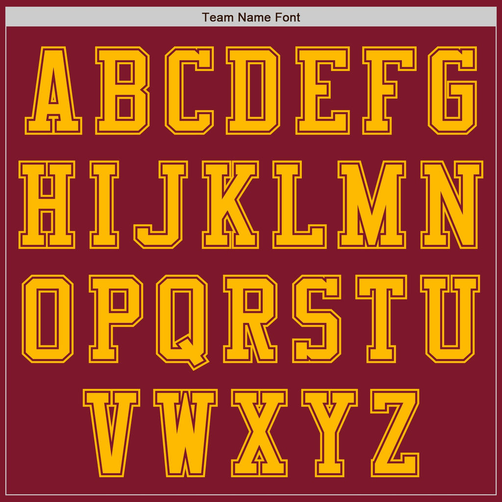 Custom Crimson Gold Authentic Baseball Jersey