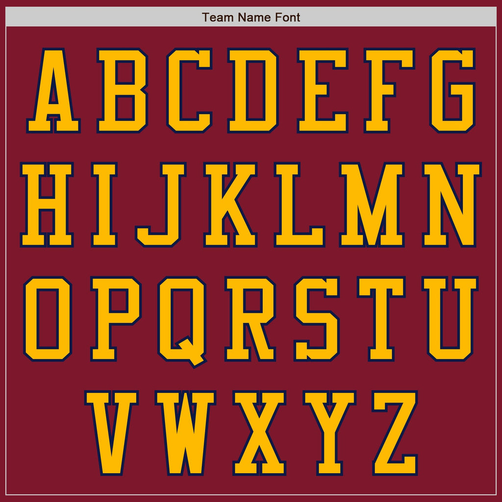 Custom Crimson Navy-Gold Authentic Baseball Jersey
