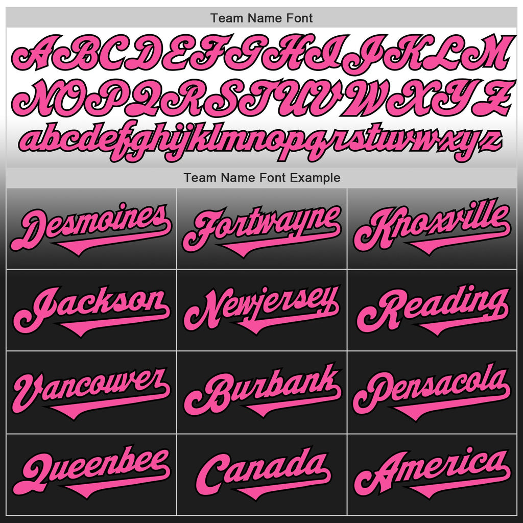 Custom White Pink-Black Authentic Fade Fashion Baseball Jersey