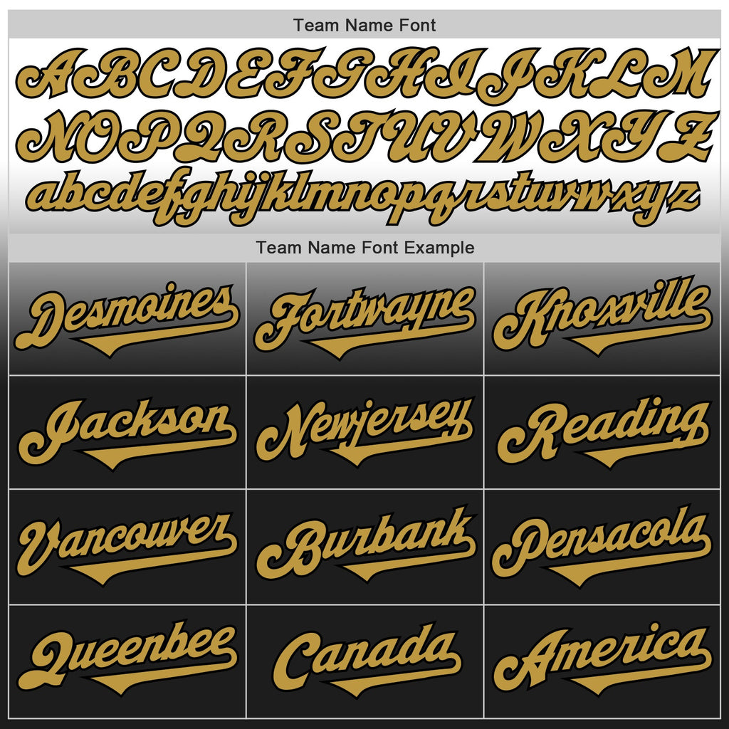 Custom White Old Gold-Black Authentic Fade Fashion Baseball Jersey