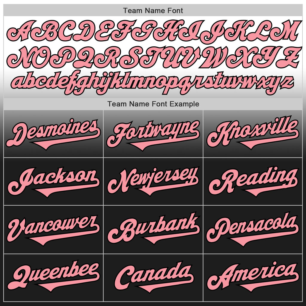 Custom White Medium Pink-Black Authentic Fade Fashion Baseball Jersey