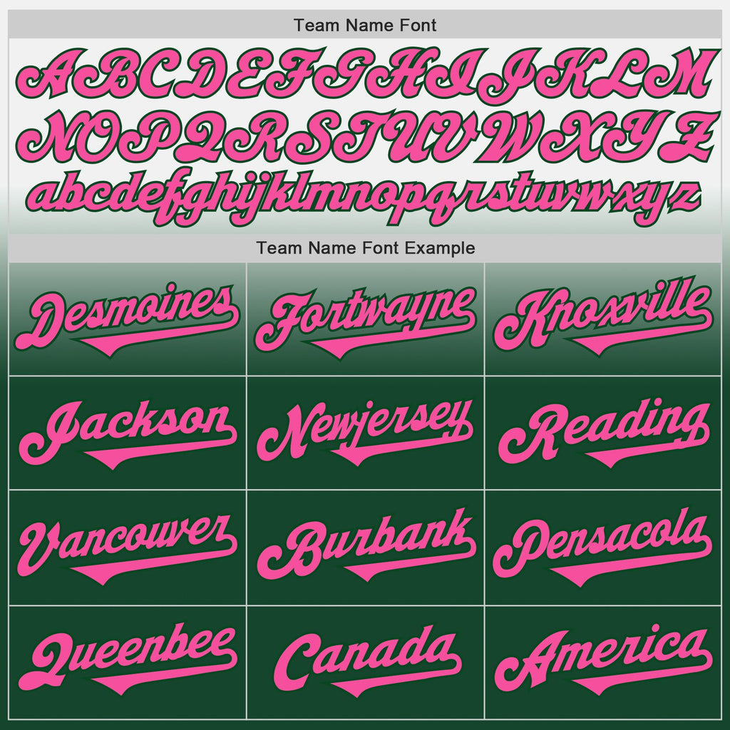Custom White Pink-Green Authentic Fade Fashion Baseball Jersey