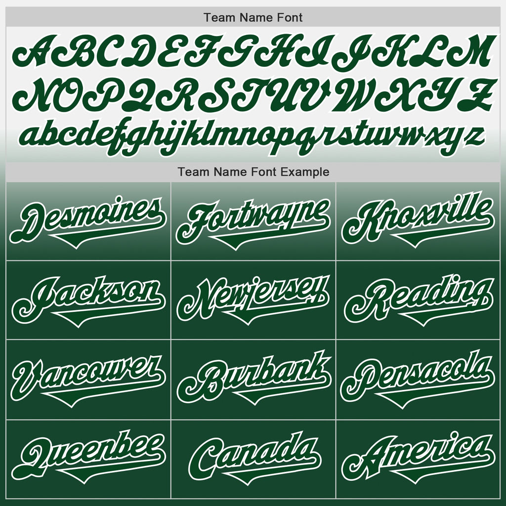 Custom White Green Authentic Fade Fashion Baseball Jersey