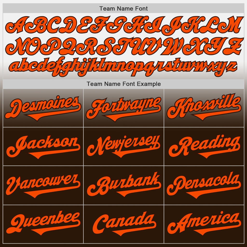 Custom White Orange-Brown Authentic Fade Fashion Baseball Jersey