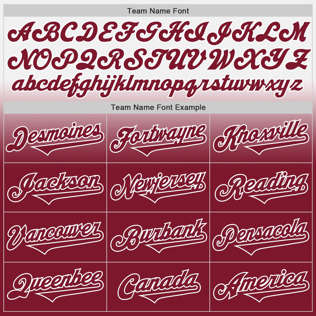 Custom White Crimson Authentic Fade Fashion Baseball Jersey