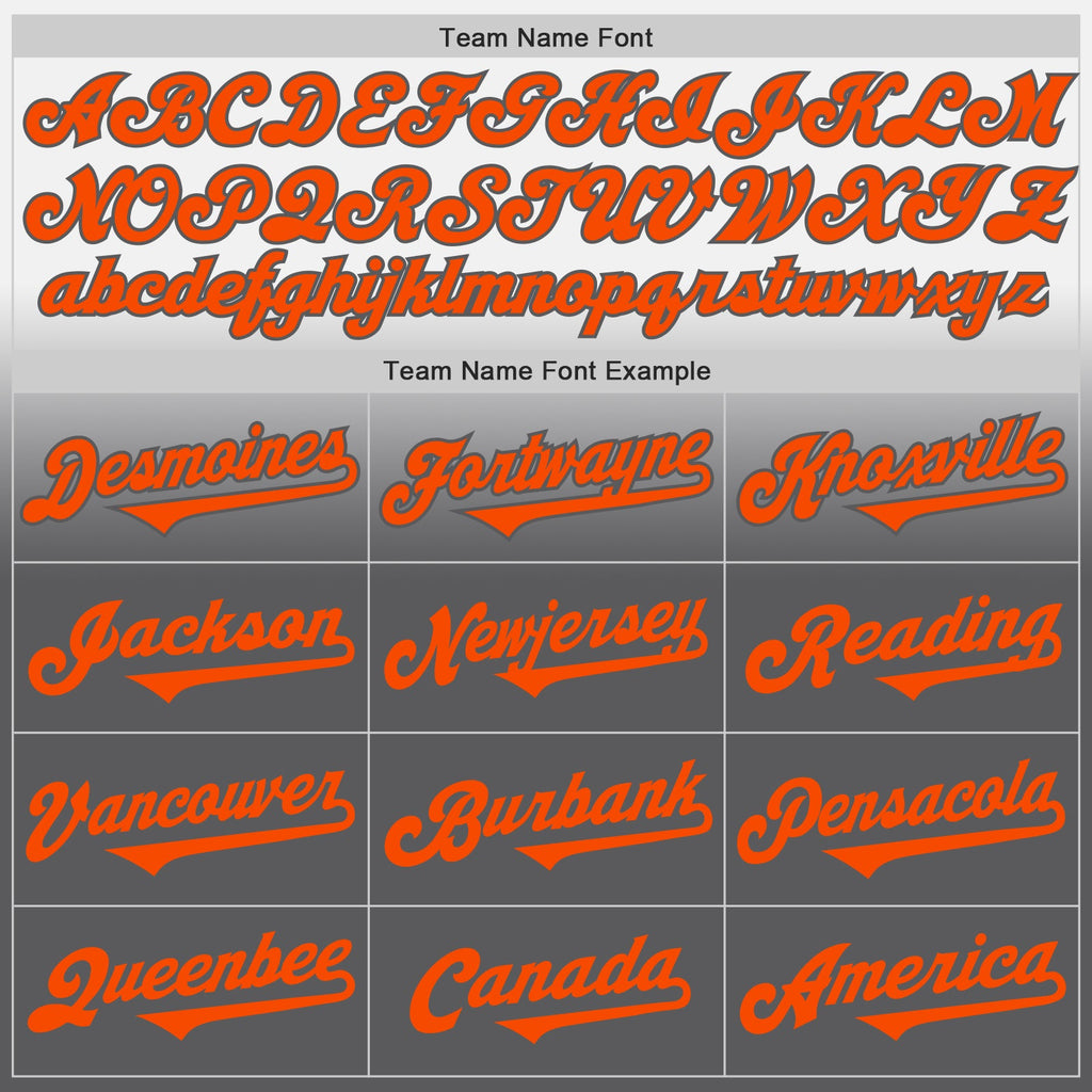 Custom White Orange-Steel Gray Authentic Fade Fashion Baseball Jersey