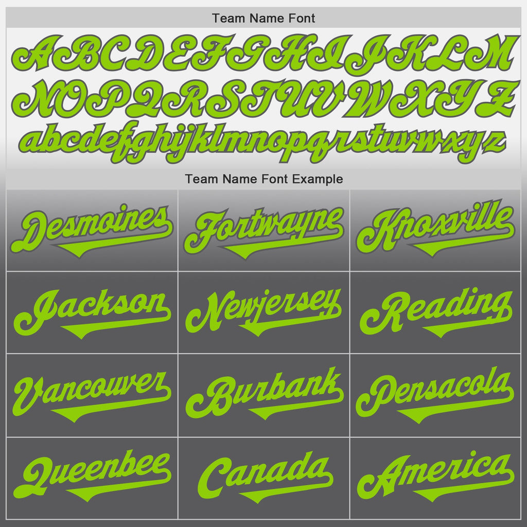 Custom White Neon Green-Steel Gray Authentic Fade Fashion Baseball Jersey