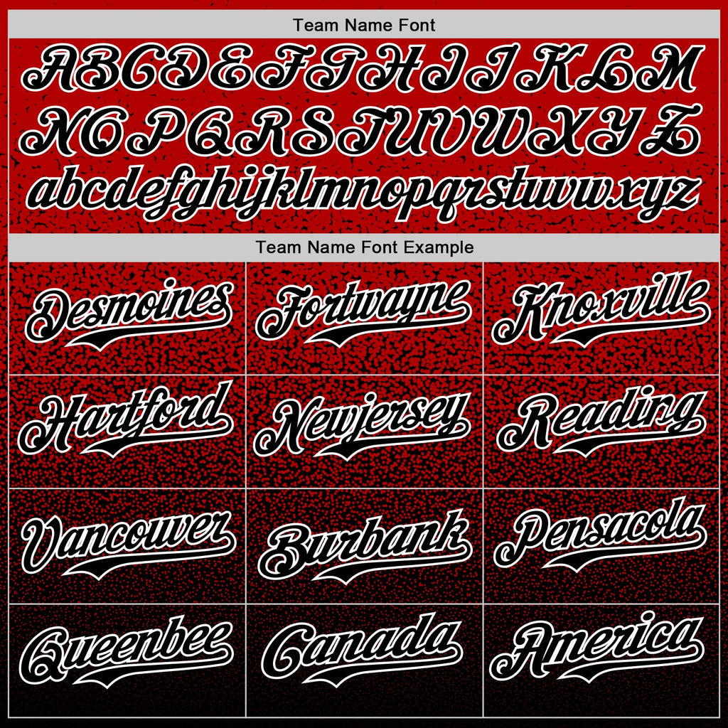 Custom Red Black-White Fade Fashion Speckle Authentic Baseball Jersey