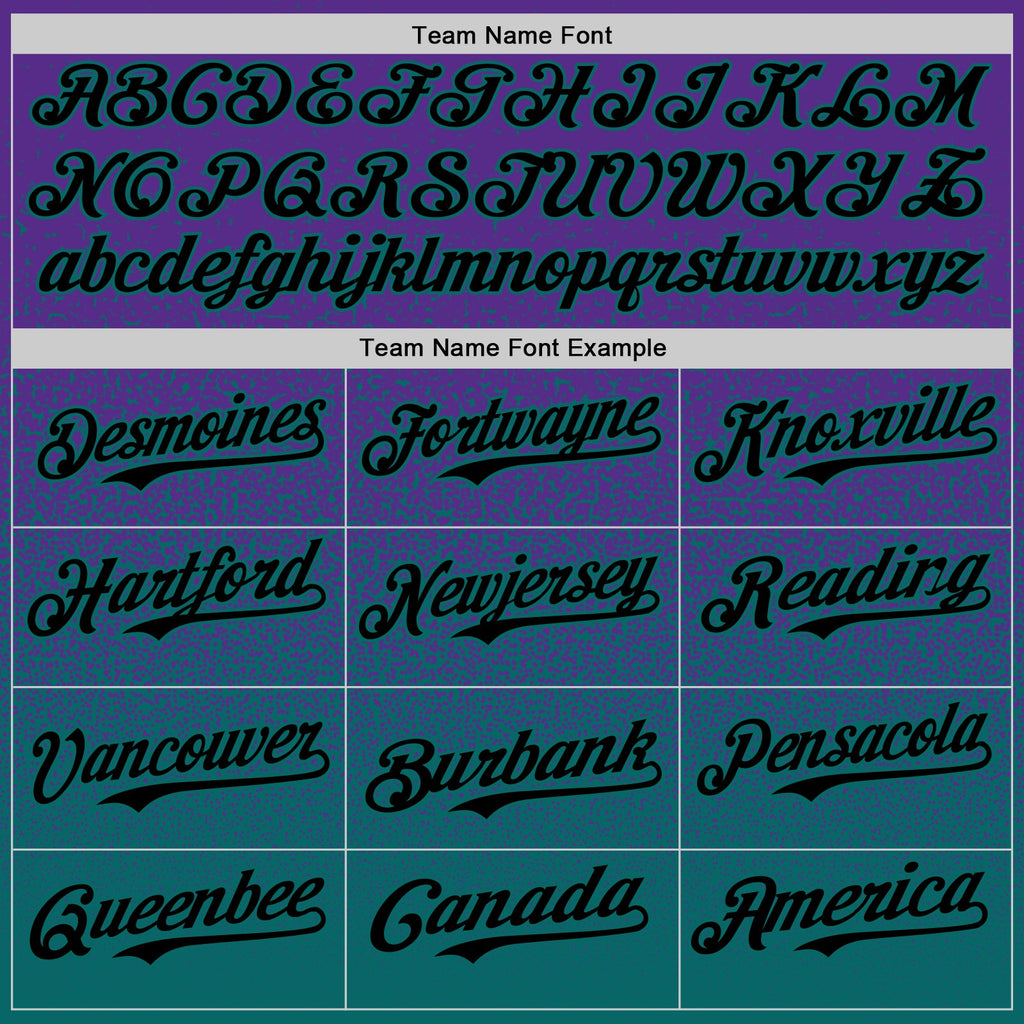 Custom Purple Black-Teal Fade Fashion Speckle Authentic Baseball Jersey