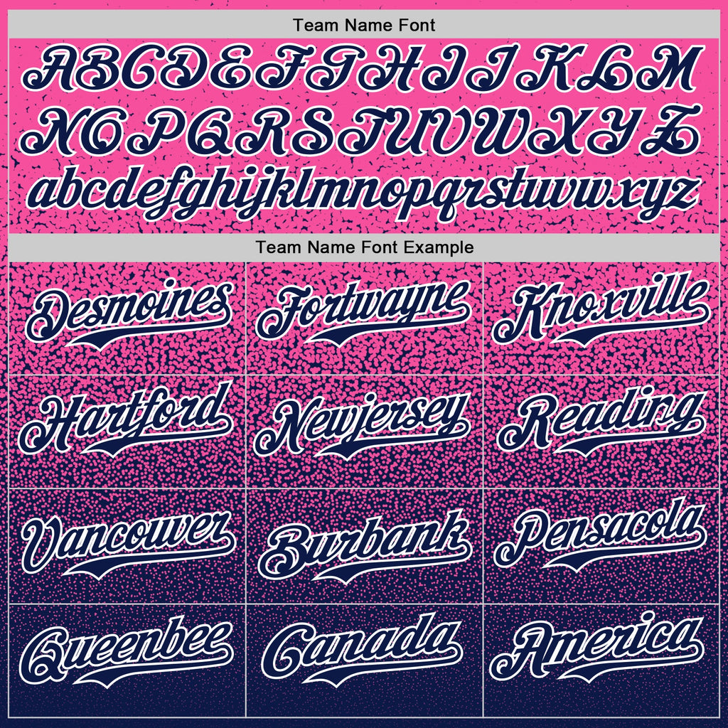 Custom Pink Navy-White Fade Fashion Speckle Authentic Baseball Jersey
