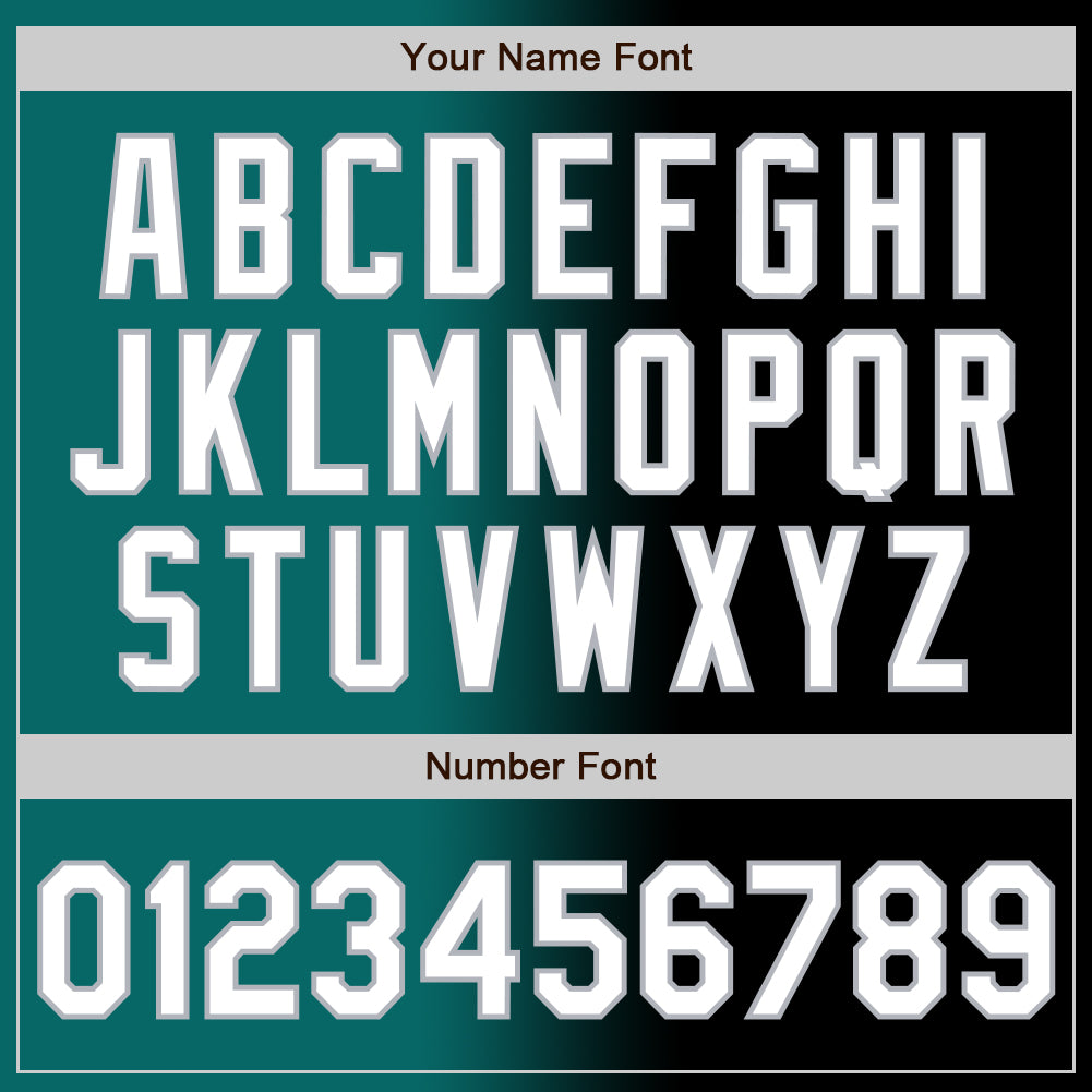 Custom Black White Teal-Gray Authentic Gradient Fashion Baseball Jersey