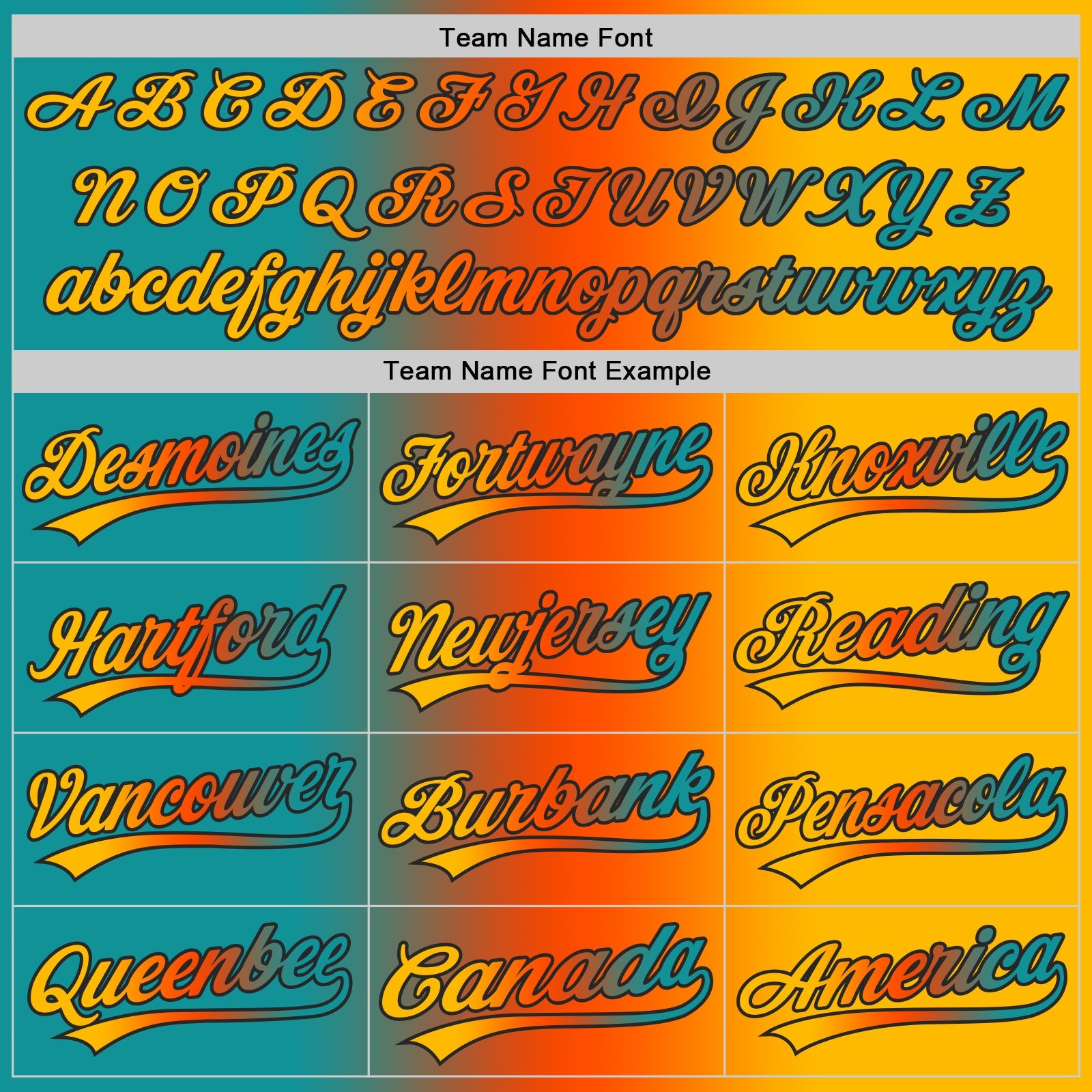 Custom Gold Teal Orange-Black Authentic Gradient Fashion Baseball Jersey