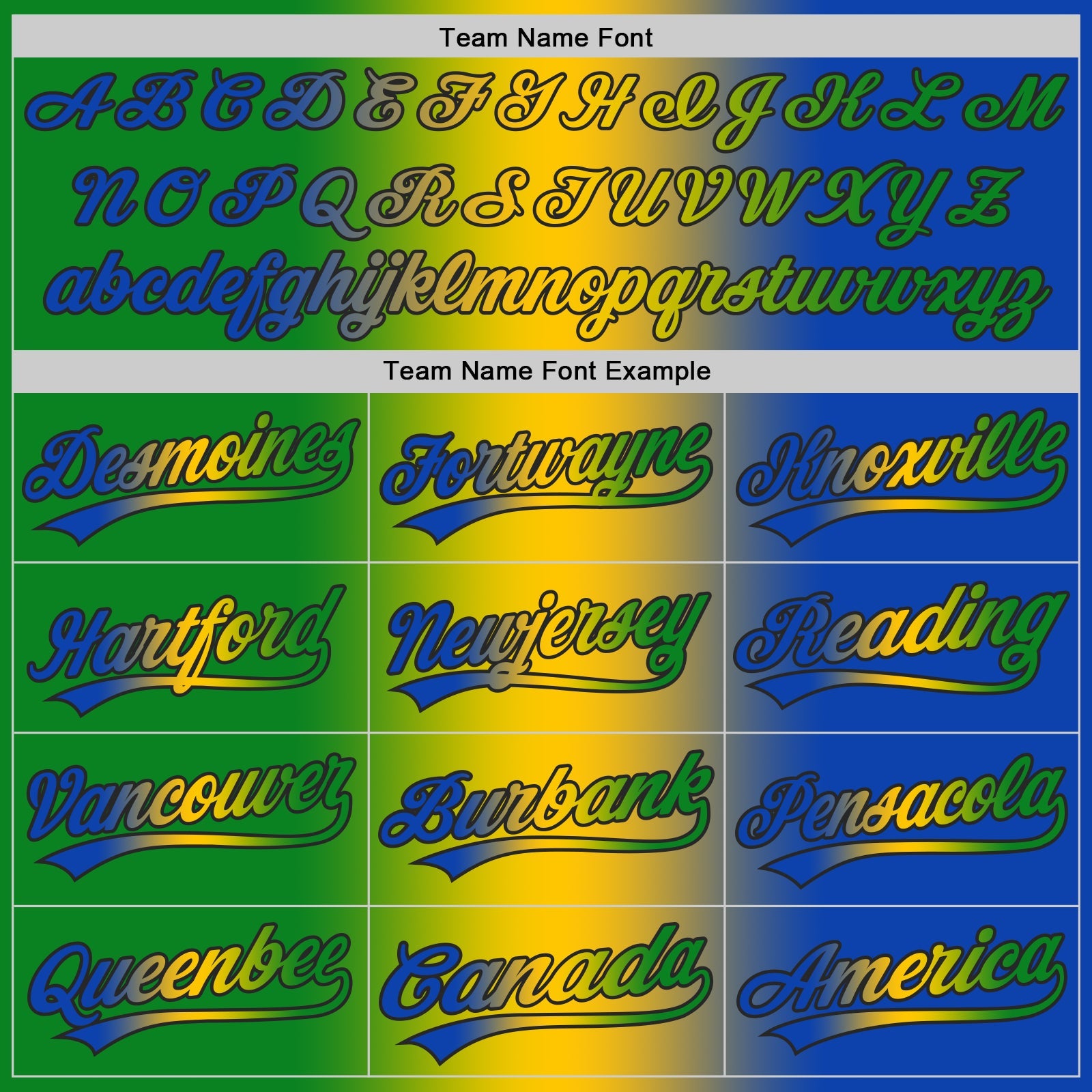 Custom Thunder Blue Grass Green Yellow-Black Authentic Gradient Fashion Baseball Jersey