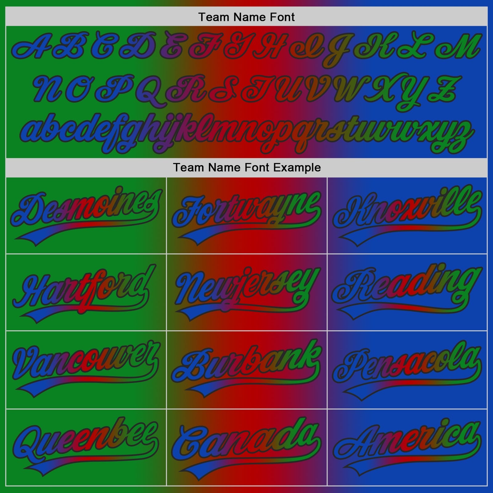 Custom Thunder Blue Grass Green Red-Black Authentic Gradient Fashion Baseball Jersey