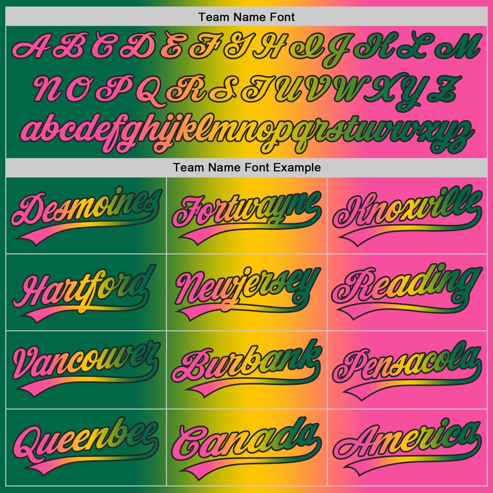 Custom Pink Kelly Green Yellow-Black Authentic Gradient Fashion Baseball Jersey