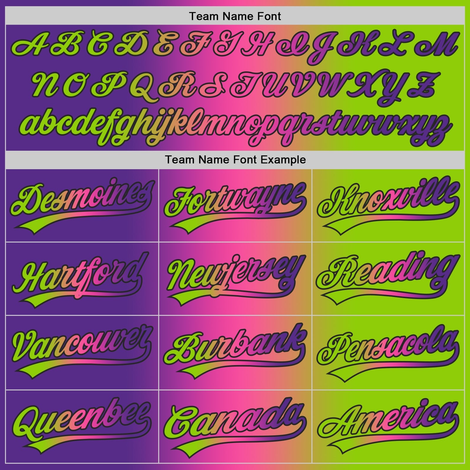 Custom Neon Green Purple Pink-Black Authentic Gradient Fashion Baseball Jersey