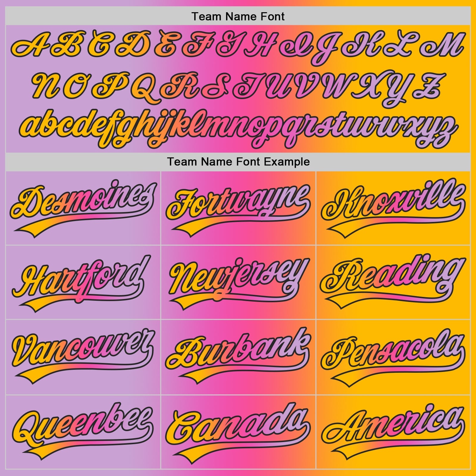 Custom Gold Light Purple Pink-Black Authentic Gradient Fashion Baseball Jersey