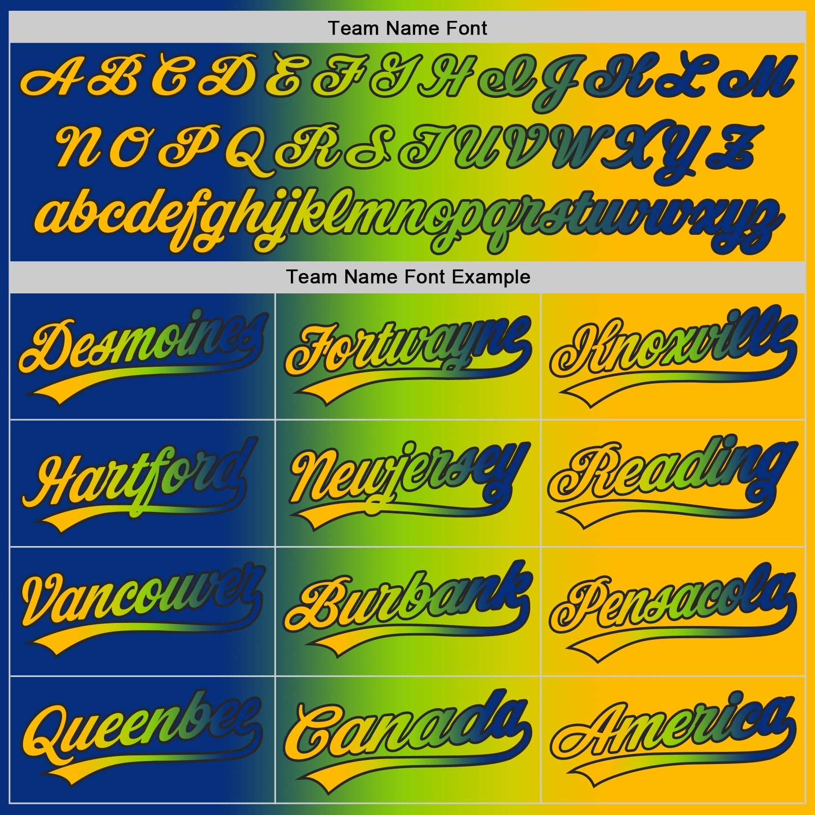 Custom Gold Royal Neon Green-Black Authentic Gradient Fashion Baseball Jersey