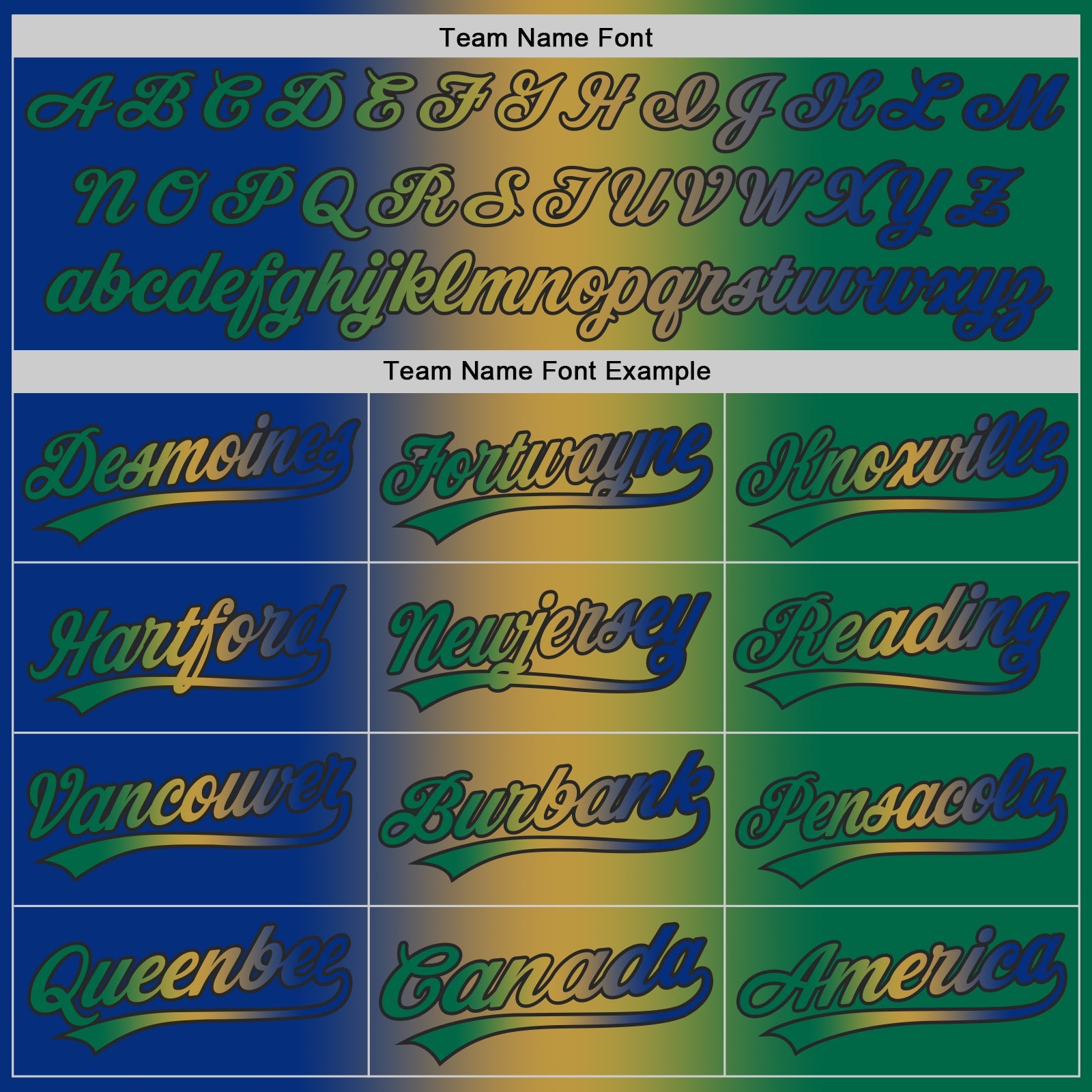 Custom Kelly Green Royal Old Gold-Black Authentic Gradient Fashion Baseball Jersey