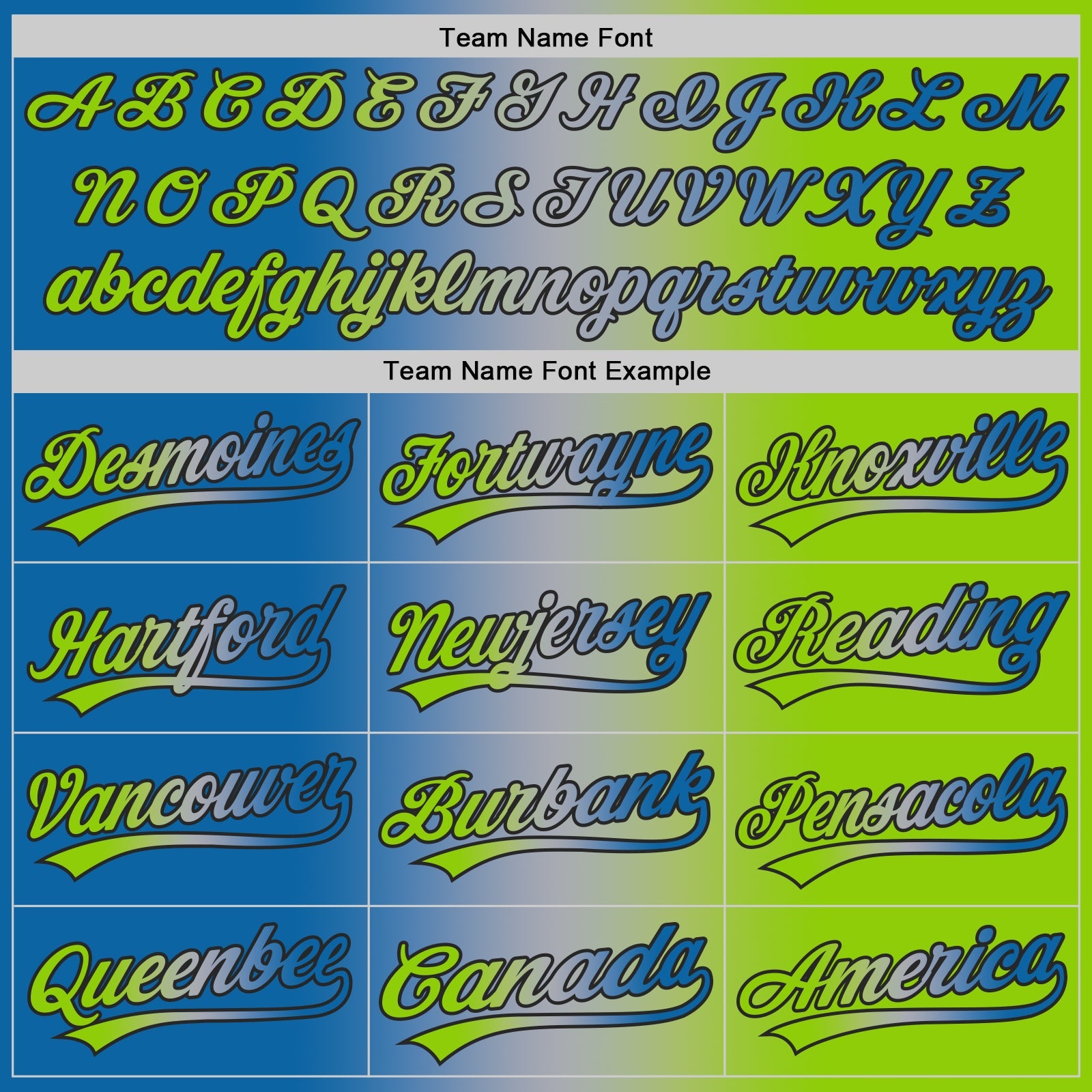 Custom Neon Green Blue Gray-Black Authentic Gradient Fashion Baseball Jersey