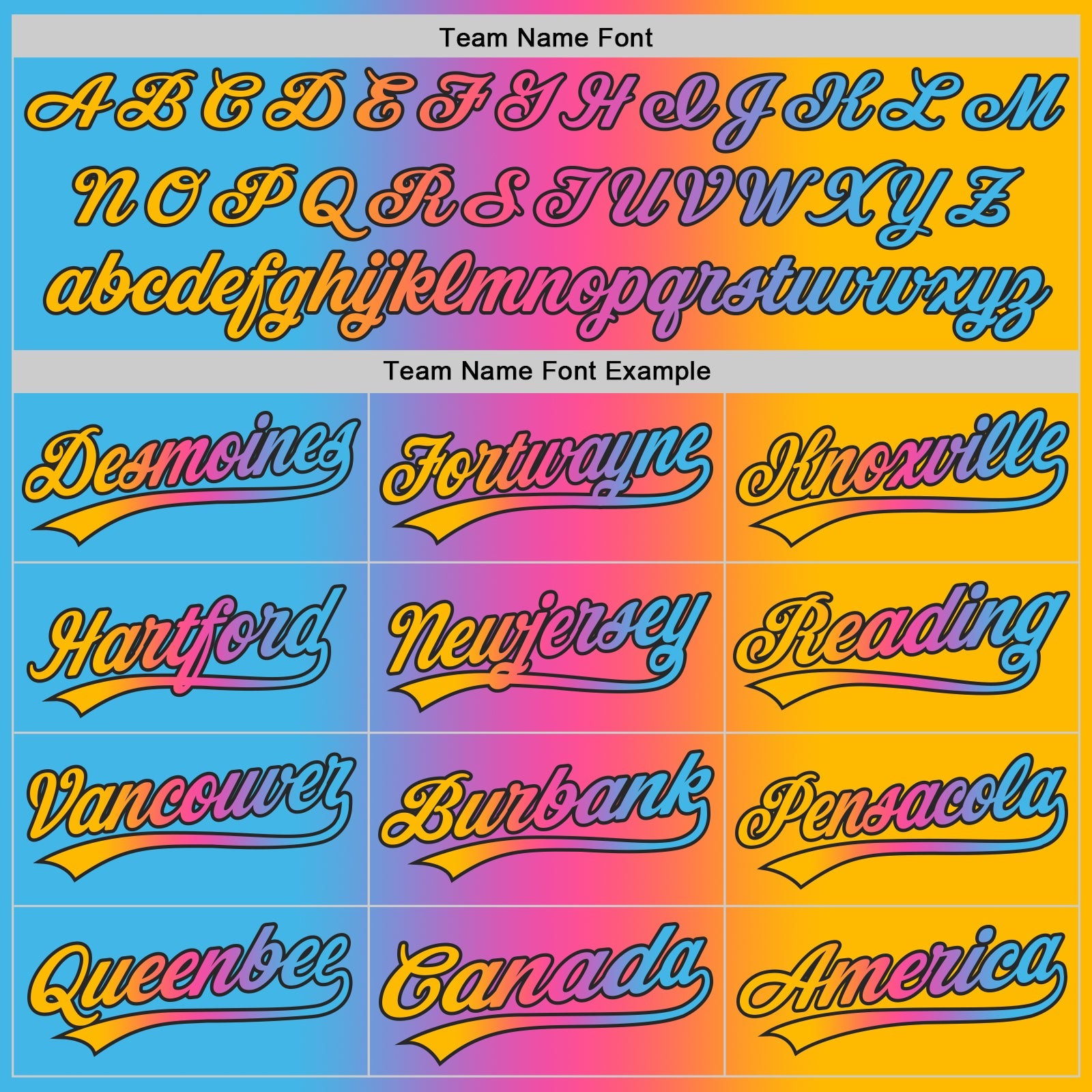 Custom Gold Sky Blue Pink-Black Authentic Gradient Fashion Baseball Jersey