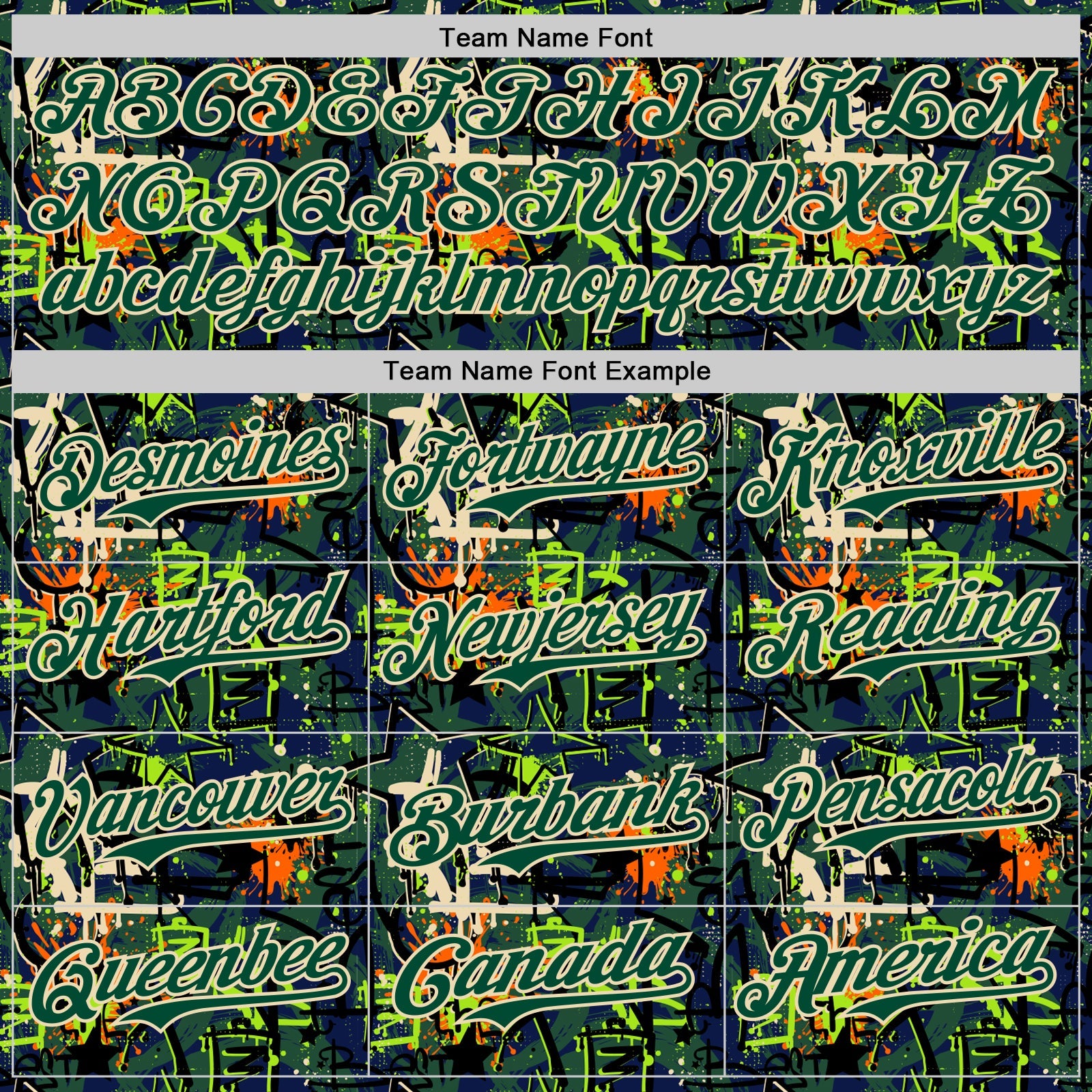 Custom Graffiti Pattern Green-Cream Splatter Authentic Baseball Jersey