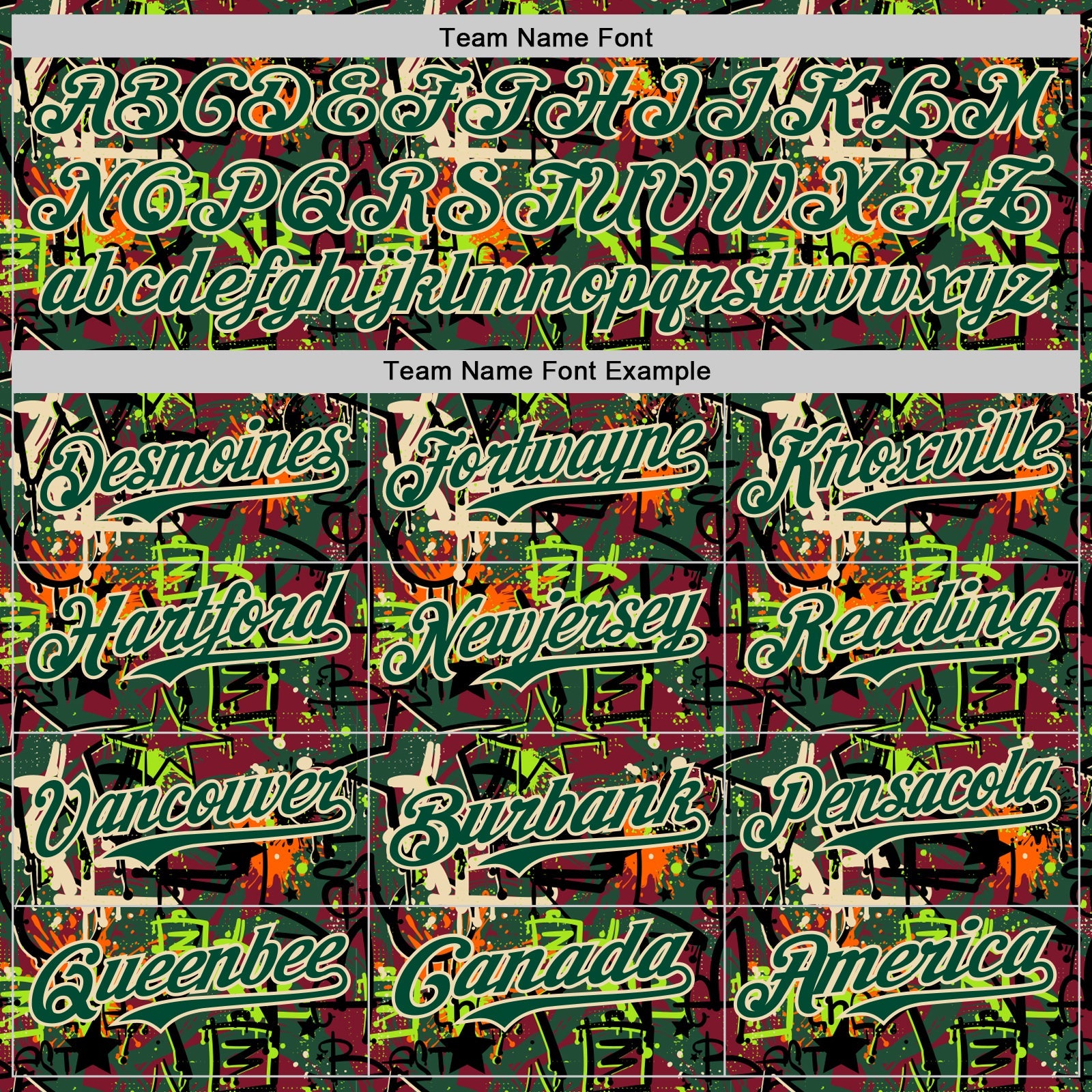 Custom Graffiti Pattern Green-Cream Splatter Authentic Baseball Jersey