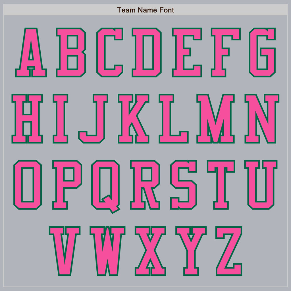 Custom Gray Pink-Kelly Green Authentic Baseball Jersey