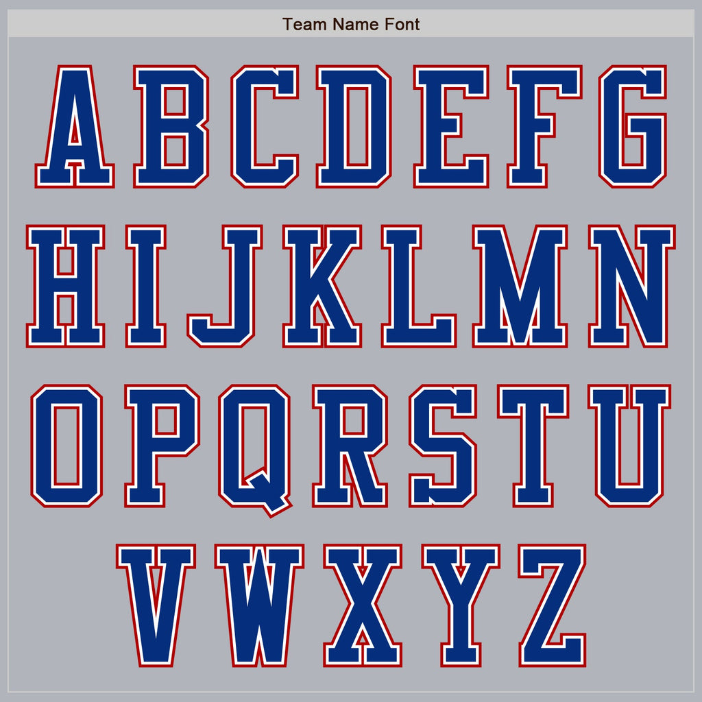 Custom Gray Royal-Red Authentic Baseball Jersey