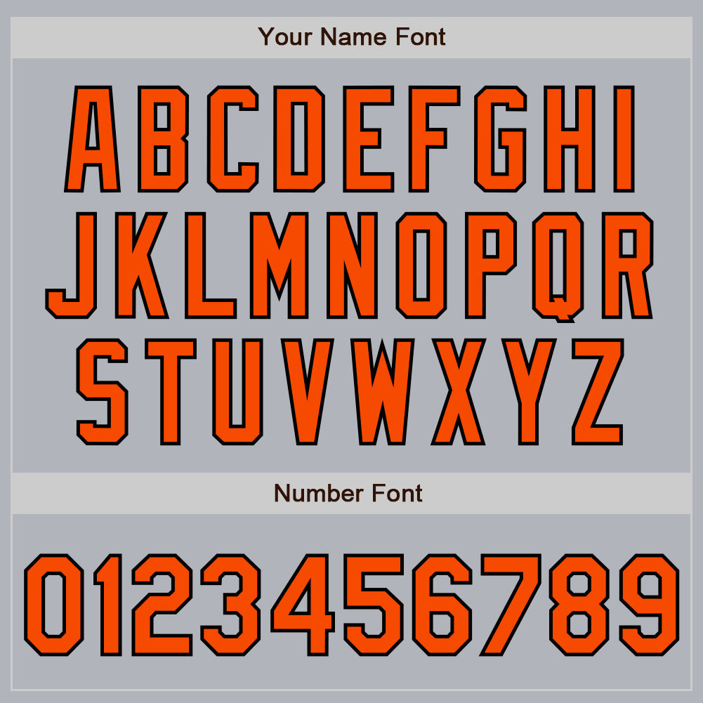 Custom Gray Orange-Black Authentic Baseball Jersey