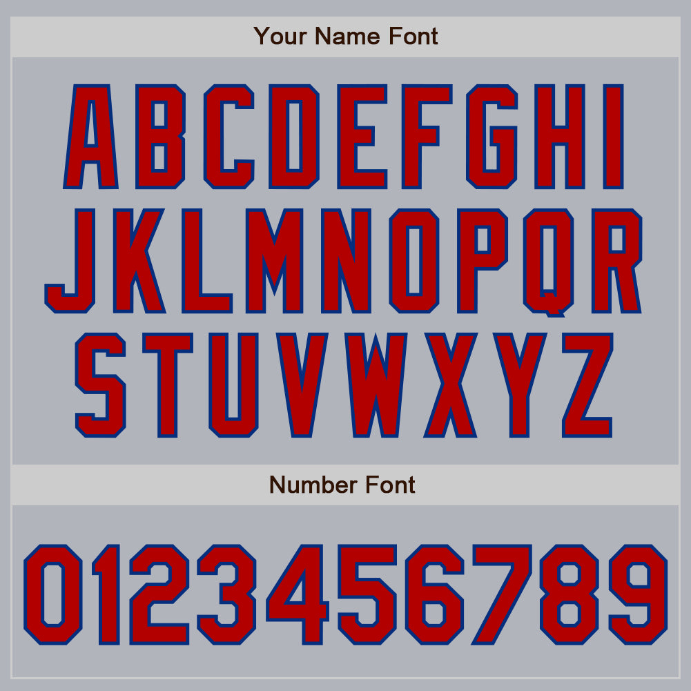Custom Gray Red-Royal Authentic Baseball Jersey