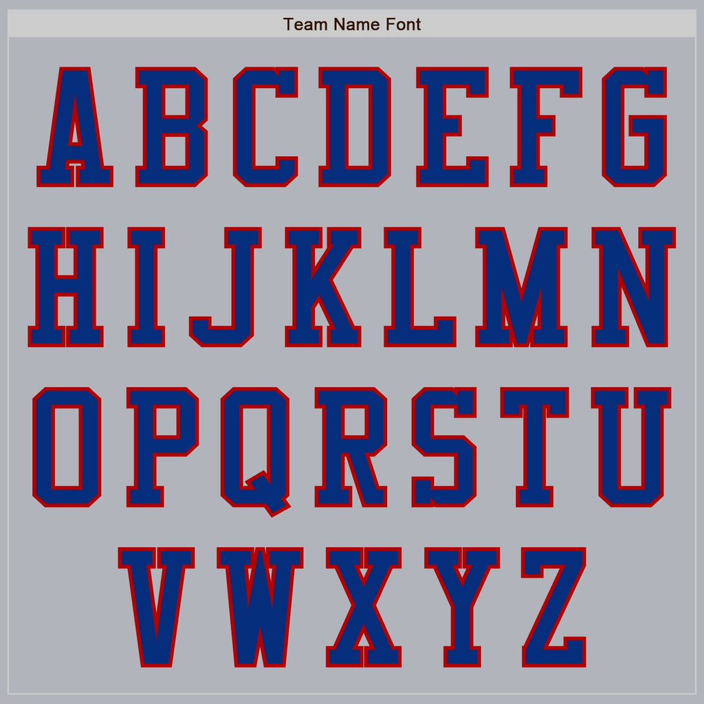 Custom Gray Royal-Red Authentic Baseball Jersey