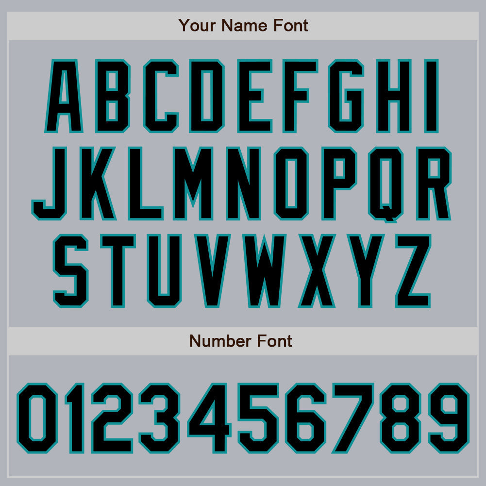 Custom Gray Black-Teal Authentic Baseball Jersey
