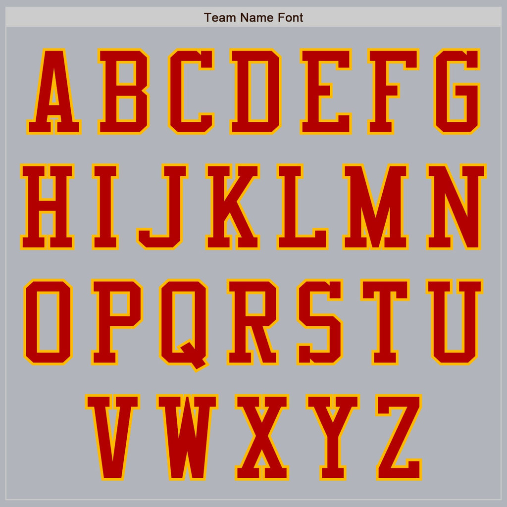 Custom Gray Red-Gold Authentic Baseball Jersey