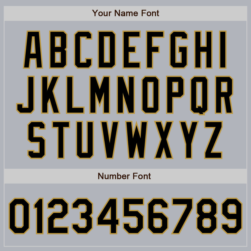 Custom Gray Black-Old Gold Authentic Baseball Jersey