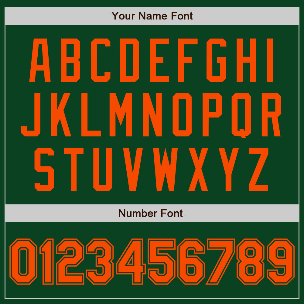Custom Green Orange Authentic Baseball Jersey