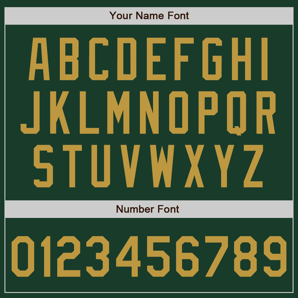 Custom Green Old Gold Authentic Baseball Jersey