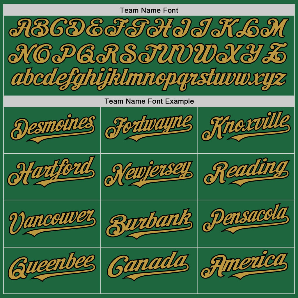 Custom Kelly Green Old Gold-Black Mesh Authentic Throwback Baseball Jersey