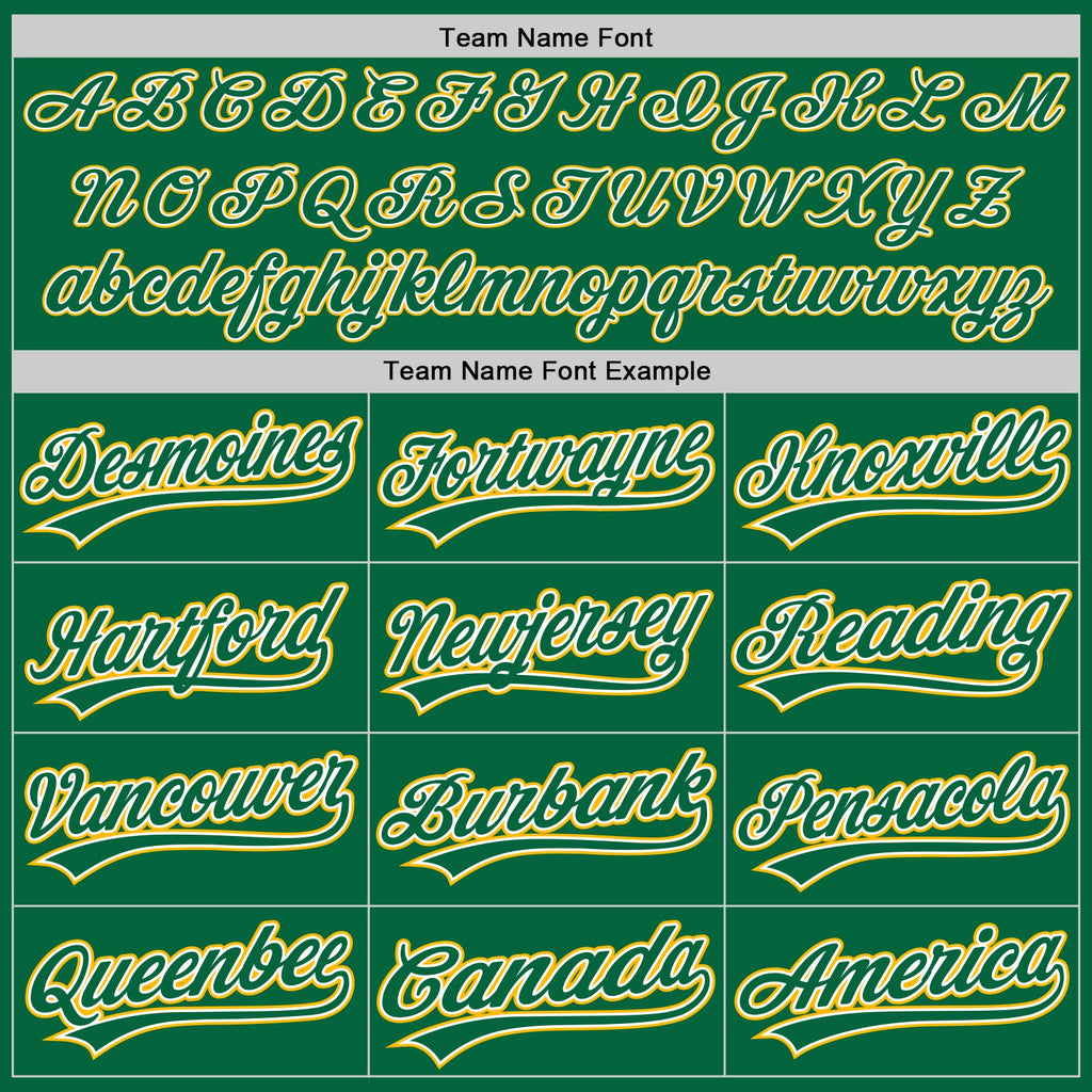 Custom Kelly Green White-Gold Authentic Baseball Jersey