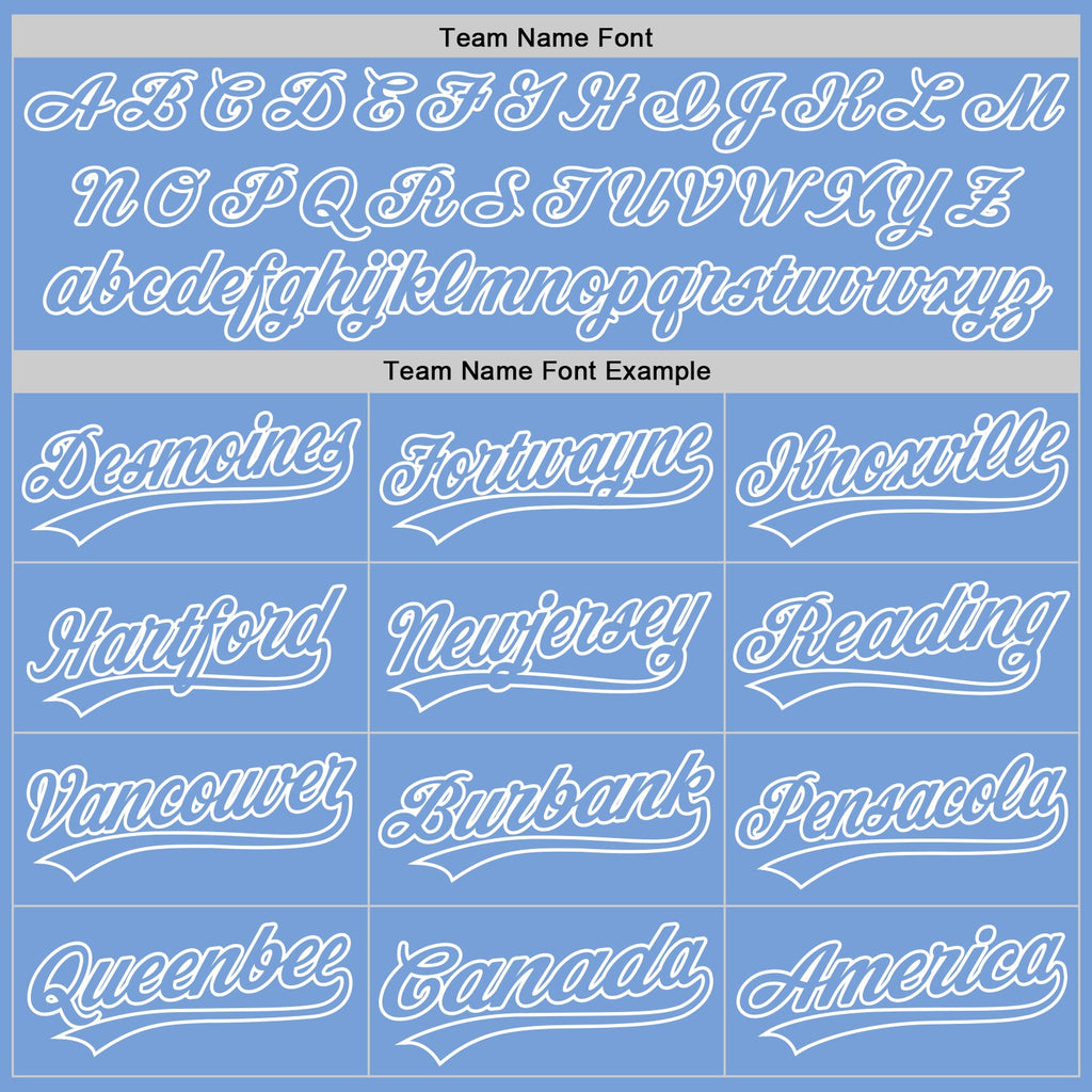 Custom Light Blue White Authentic Baseball Jersey