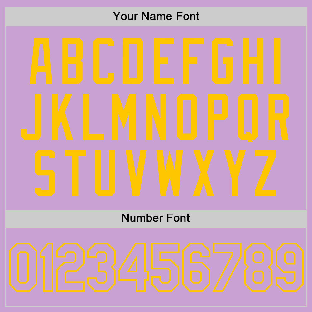 Custom Light Purple Yellow Authentic Baseball Jersey