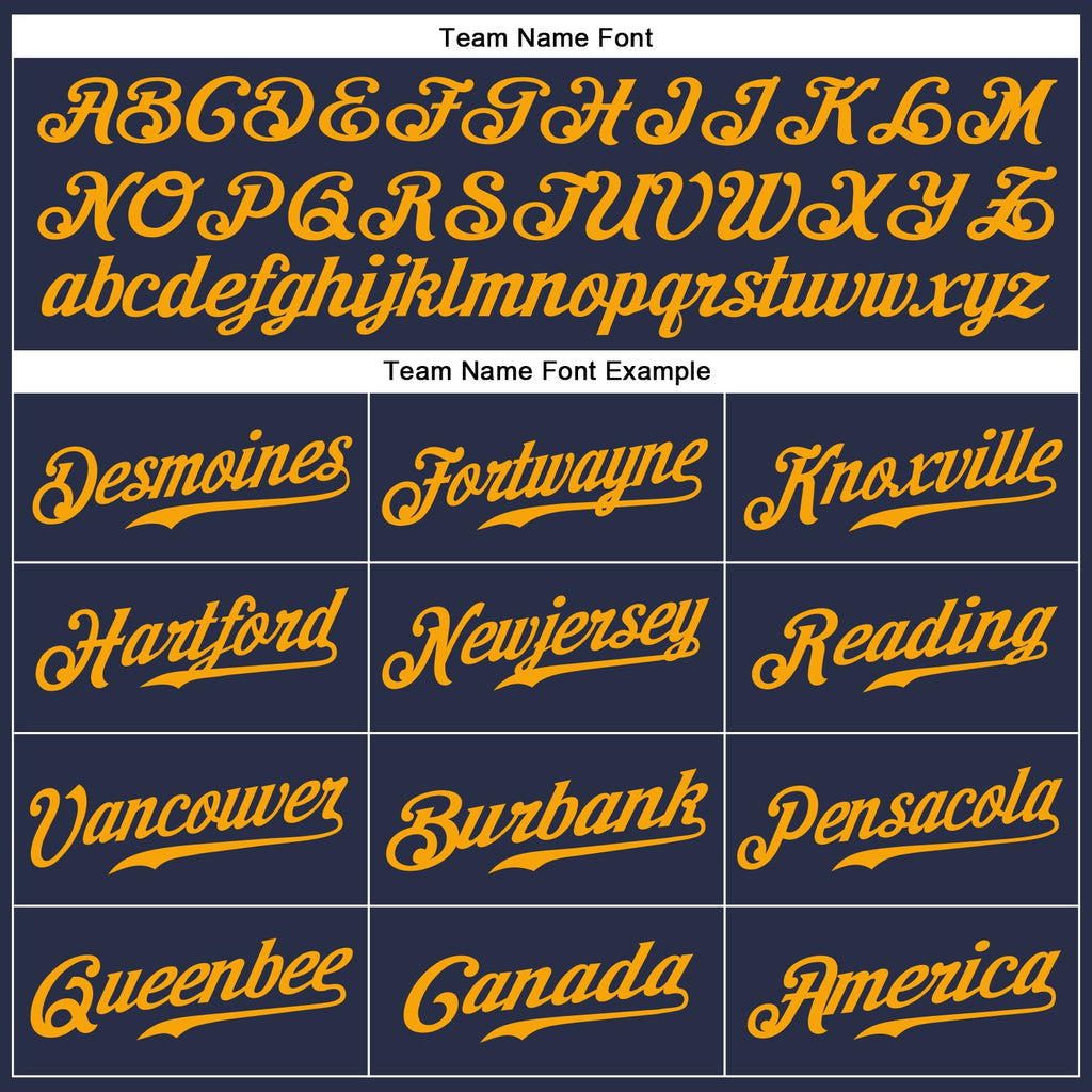 Custom Navy Gold Authentic Sleeveless Baseball Jersey