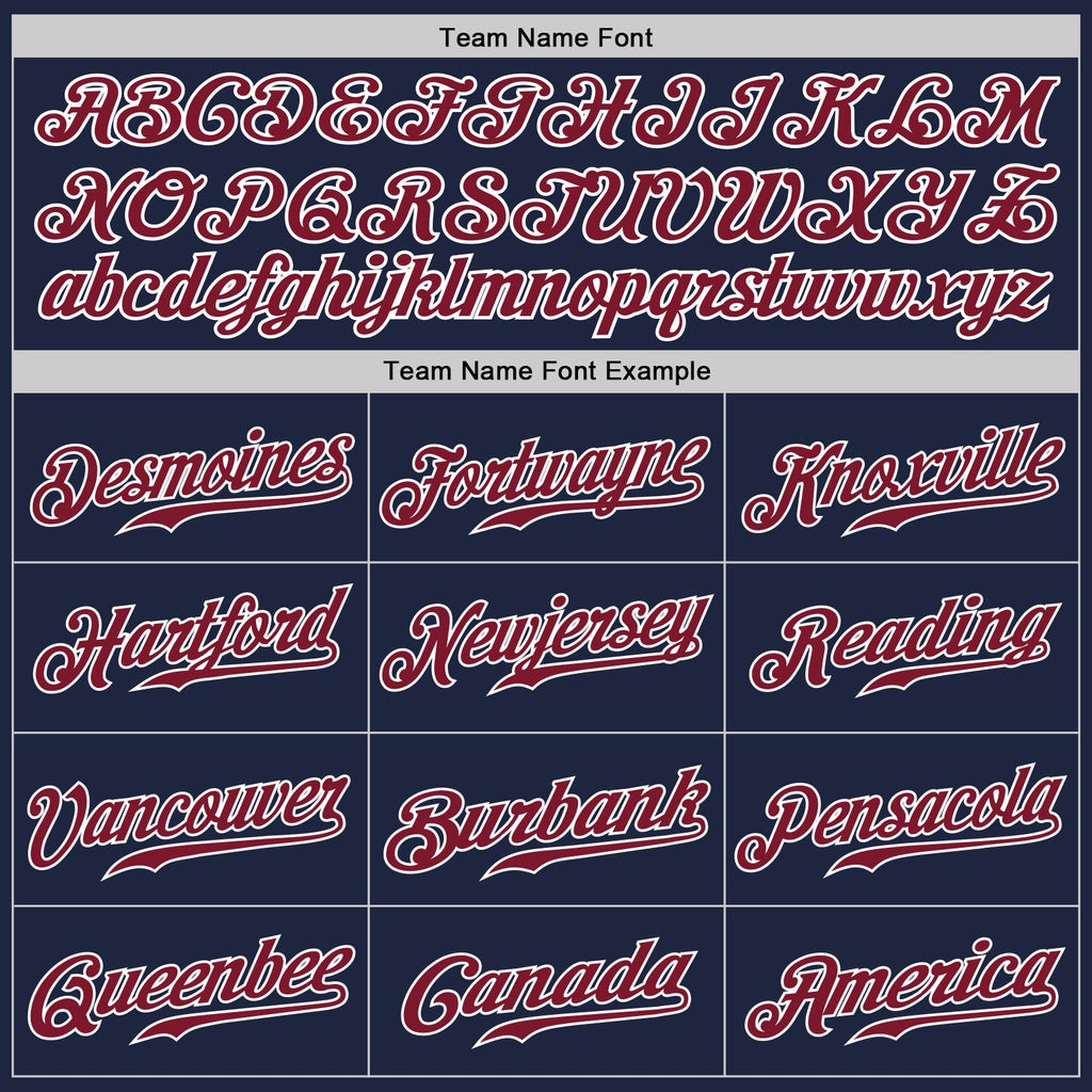 Custom Navy Crimson-White Authentic Baseball Jersey